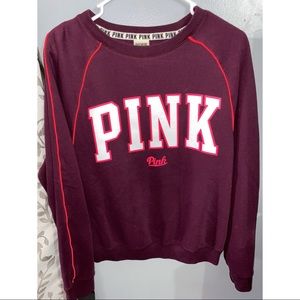 Burgundy long sleeve sweater from pink!
